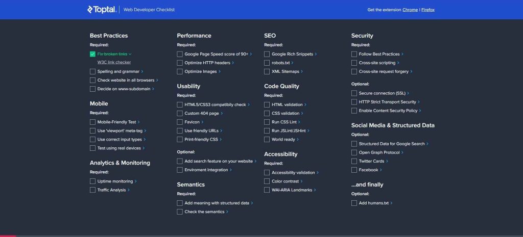 Toptal Fix broken links