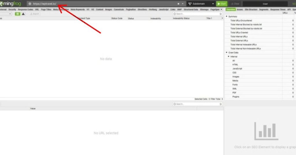 Screaming frog crawl your website