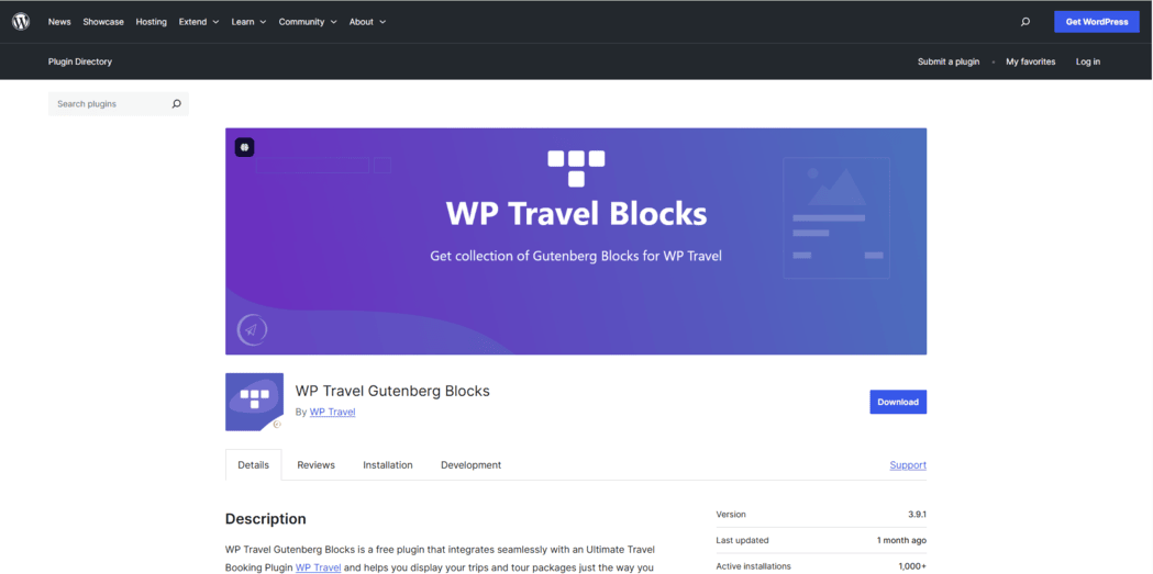 WP Travel Gutenberg Blocks