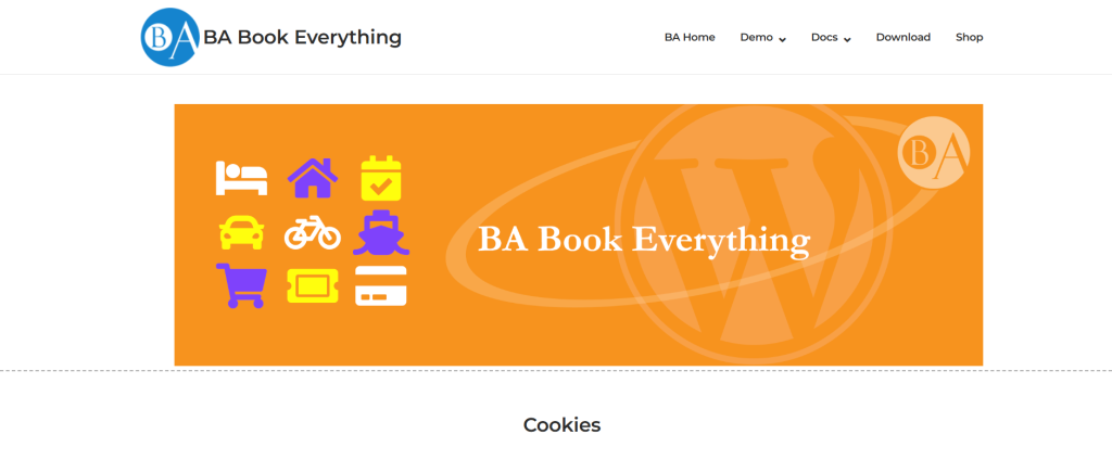 BA Book Everything homepage