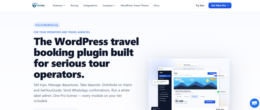 Yatra homepage