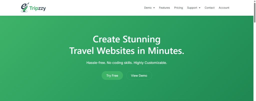 Tripzzy homepage