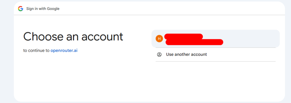choose your google account
